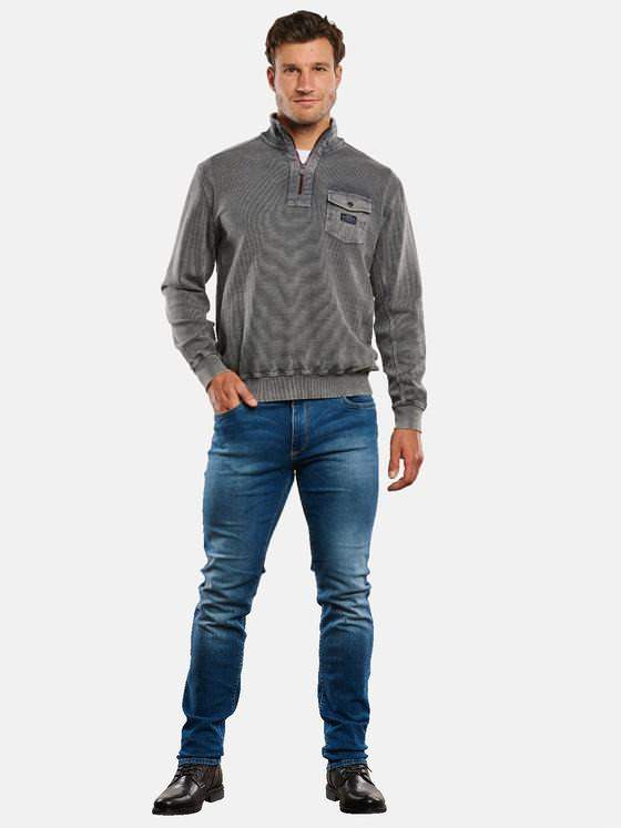 engbers Herren Sweatshirt mit Stehkragen Silbergrau 33761