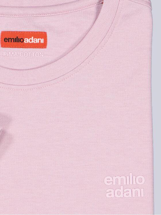 emilio adani Herren T-Shirt uni Rosa 39167