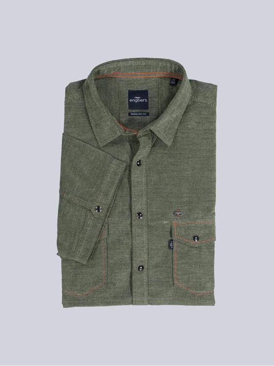 engbers Herren Hemd uni Oliv 37238