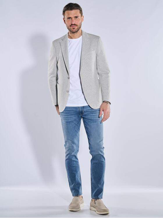 ENGBERS GERMANY Herren Sakko aus italienischem Garn Hellgrau 38410