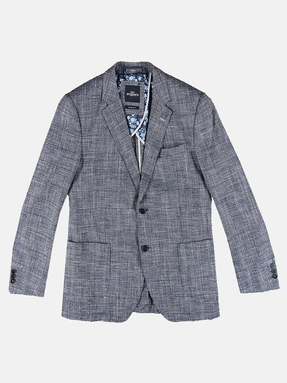 engbers Herren Sakko mit Leinenanteil Blau 31077
