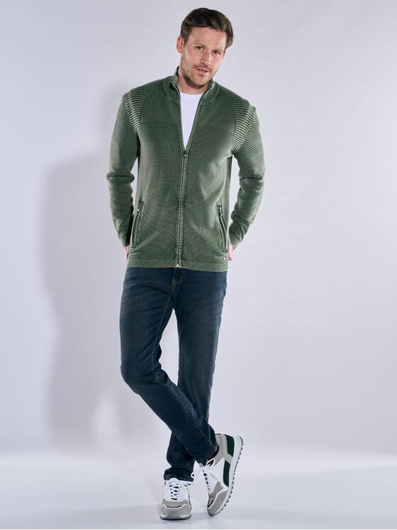 engbers Herren Cardigan regular Grün 37355
