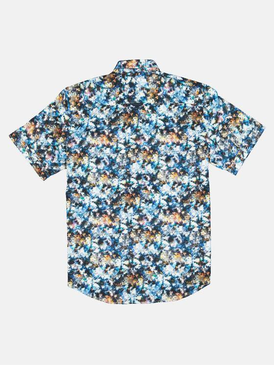 engbers Herren Kurzarm-Hemd gemustert Tuerkis 32665