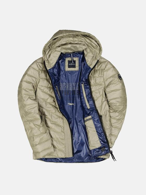 engbers Herren Steppjacke mit abnehmbarer Kapuze Beige 34504