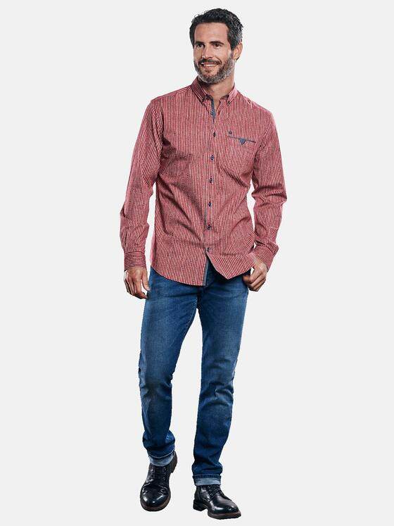 engbers Herren Hemd mit Comfort-Stretch-Anteil Bordeaux 30960