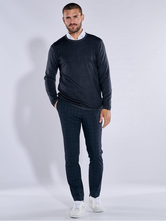 emilio adani Herren Pullover uni Blau 37805