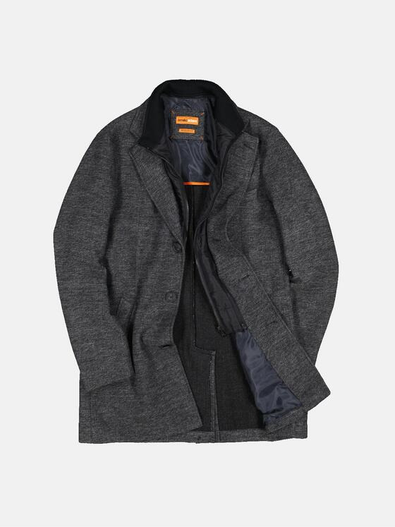 emilio adani Herren Mantel mit Inlet Grau 33576
