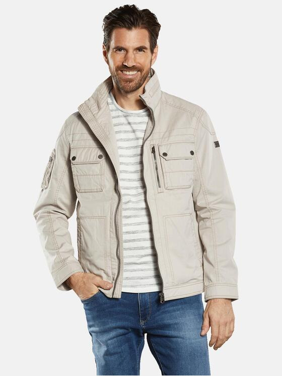 engbers Herren Baumwoll-Jacke regular Weiß 34440