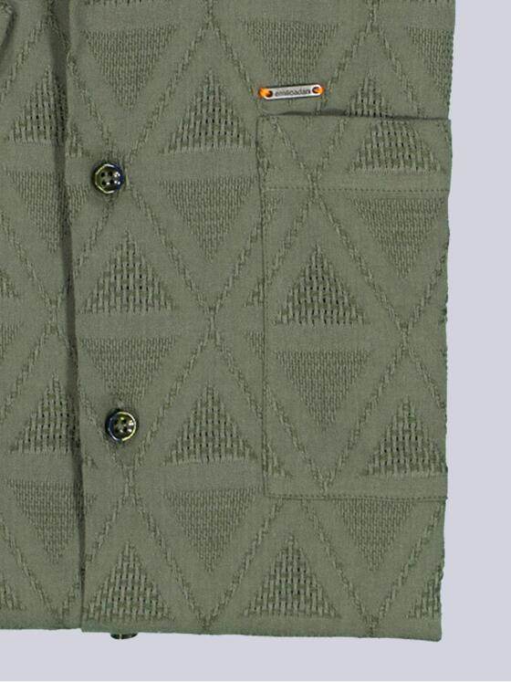 emilio adani Herren Hemd uni Grün 38991