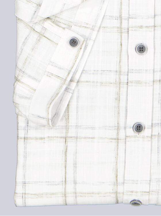 engbers Herren Kurzarm-Hemd mit Leinenanteil Oliv 39774