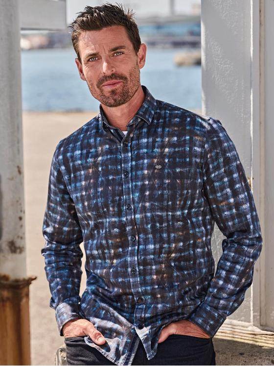 engbers Herren Hemd langarm Saphirblau 33803