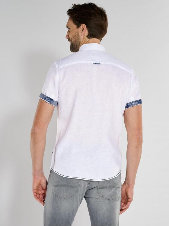 engbers Herren Kurzarm-Hemd aus Leinen Reinweiss 36628