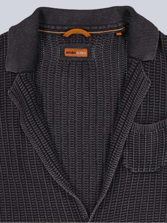 emilio adani Herren Stricksakko Anthrazit 40078