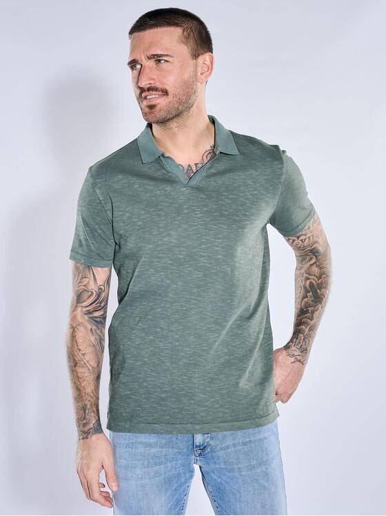 emilio adani Herren Poloshirt Petrolgruen 40792