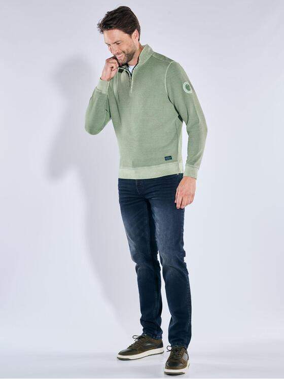 engbers Herren Sweatshirt in Satin-Warenqualität Khaki 39425