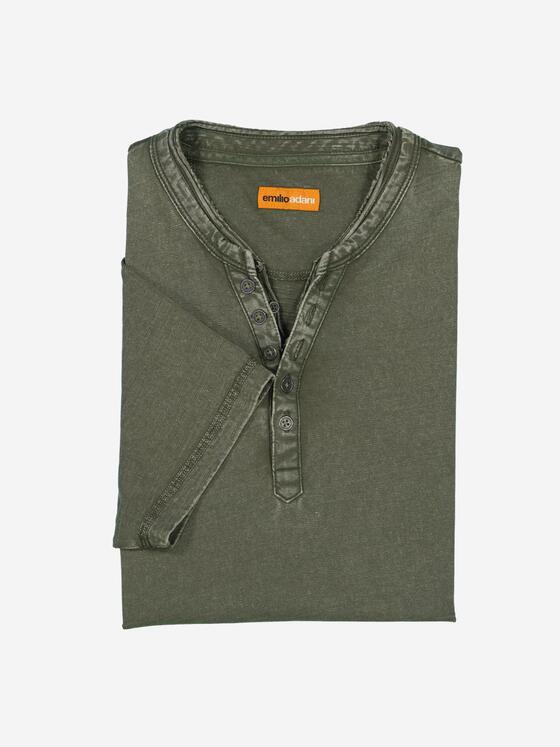 emilio adani Herren Henley-Shirt regular Grün 37085