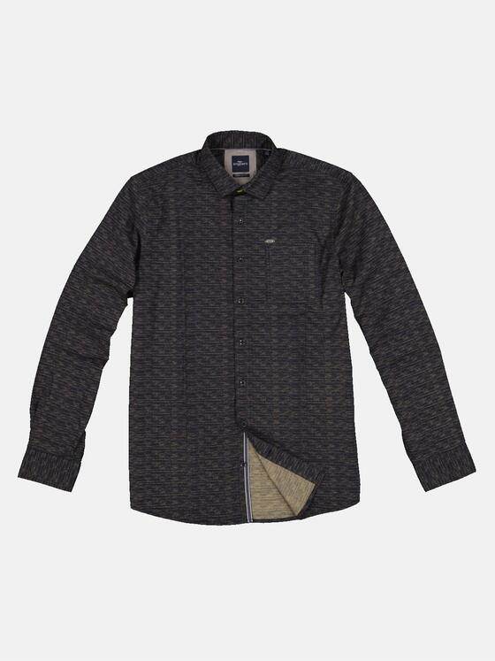 engbers Herren Langarm-Hemd meliert Anthrazit 33371