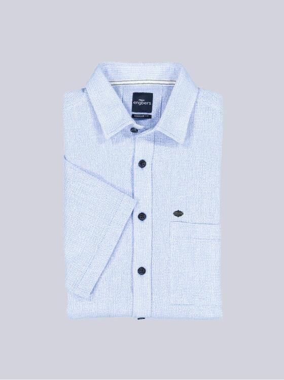 engbers Herren Kurzarm-Hemd uni Hellblau 38905