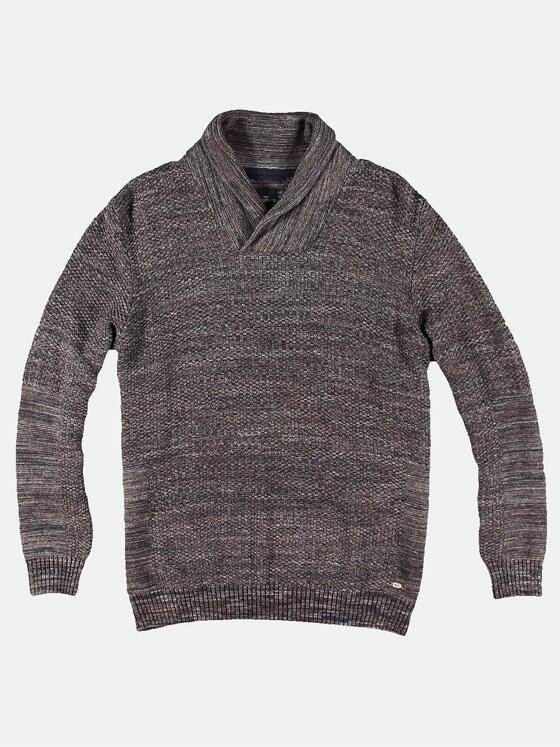 engbers Herren Strukturierter Baumwollpullover Braun 30495