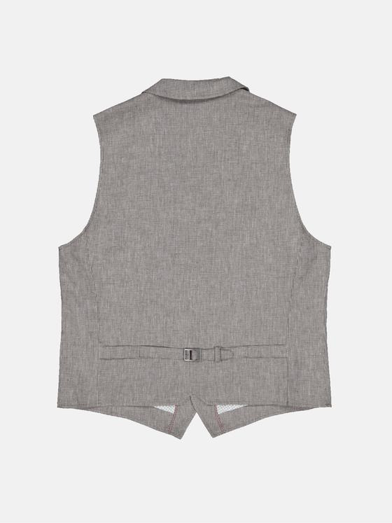 engbers Herren Sakko-Weste aus Leinen-Mix Braunbeige 32971