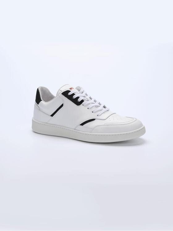 emilio adani Herren Sneaker aus Leder Weiß 36570