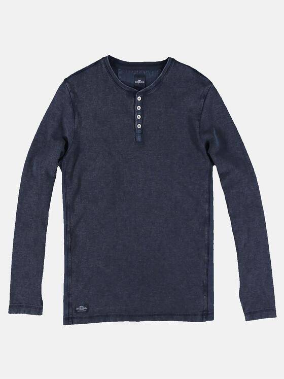 engbers Herren Lässiges Henley Shirt Saphirblau 30277
