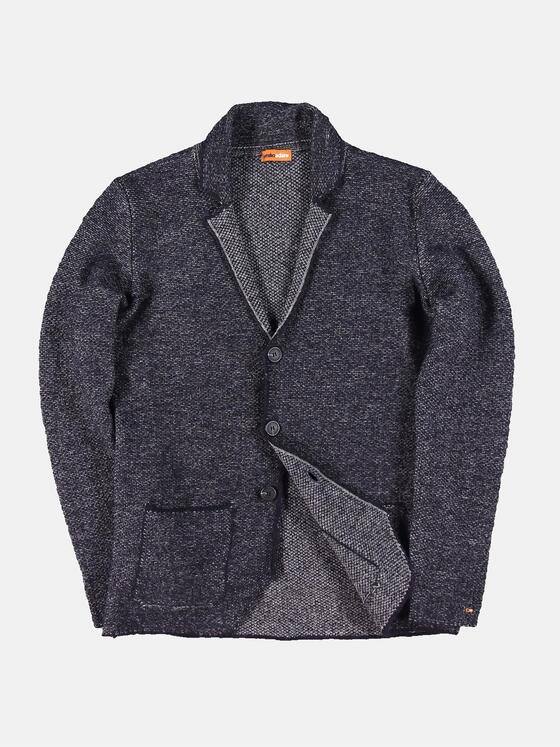 emilio adani Herren Sportives Stricksakko Blau 30571