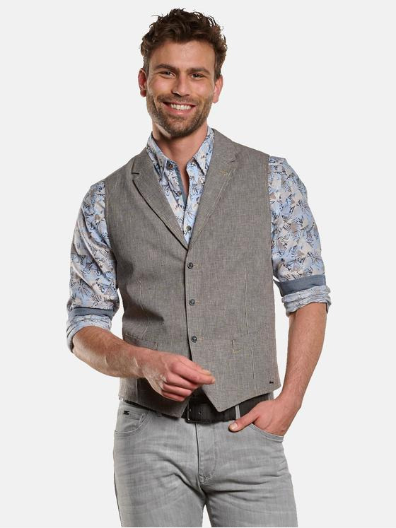 engbers Herren Sakko-Weste aus Leinen-Mix Braunbeige 32971