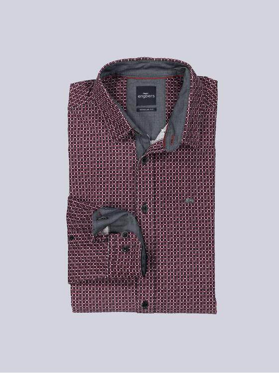 engbers Herren Langarm-Hemd aus Baby-Cord Rot 35605