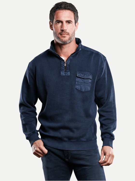 engbers Herren Sweatshirt Stehbund Indigoblau 28838