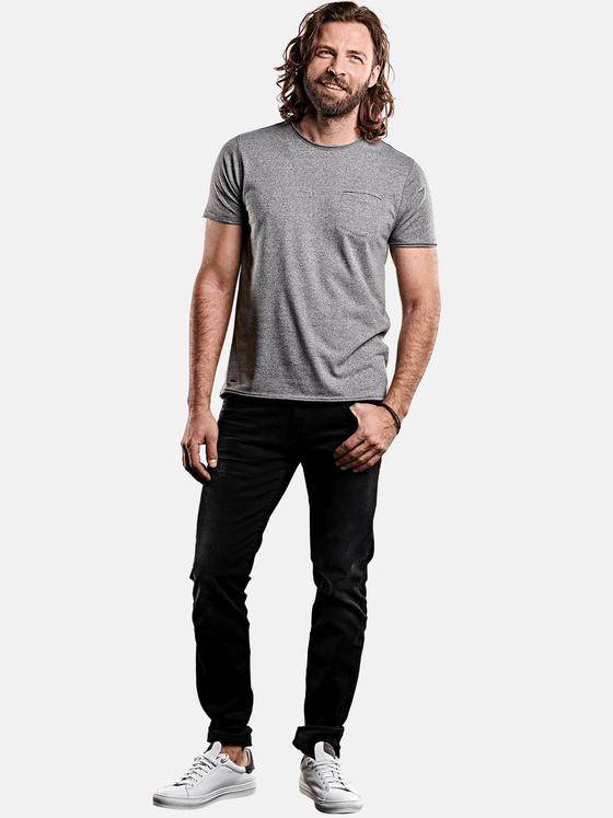 emilio adani Herren Rundhals T-Shirt Grau 28006