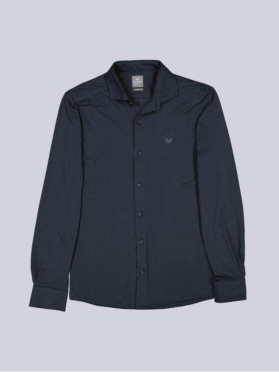 ENGBERS GERMANY Herren Langarm-Hemd aus Pima Baumwolle Saphirblau 39574