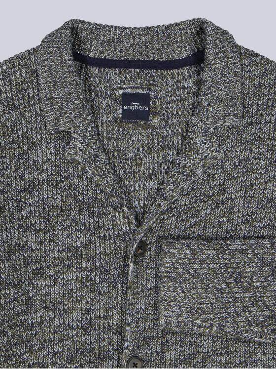 engbers Herren Stricksakko meliert Oliv 39446