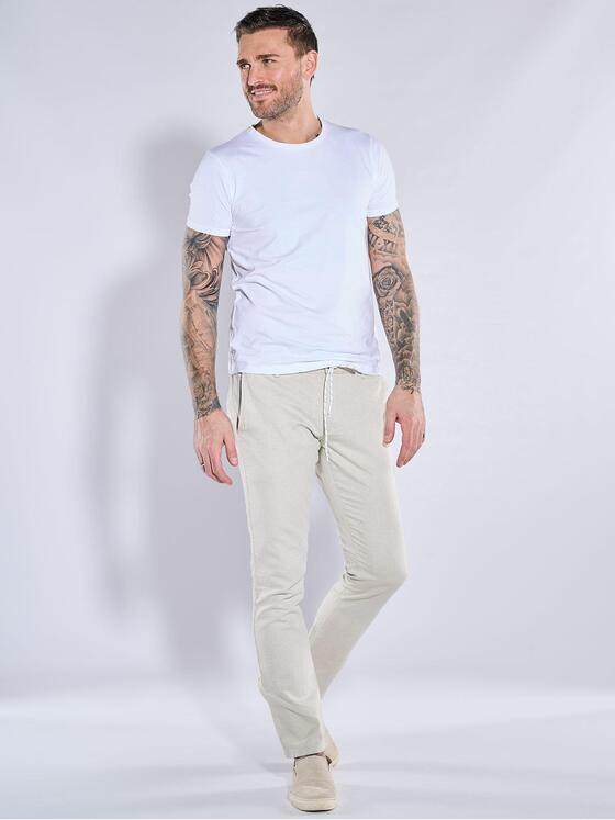 emilio adani Herren Chino aus Leinen Beige 38613