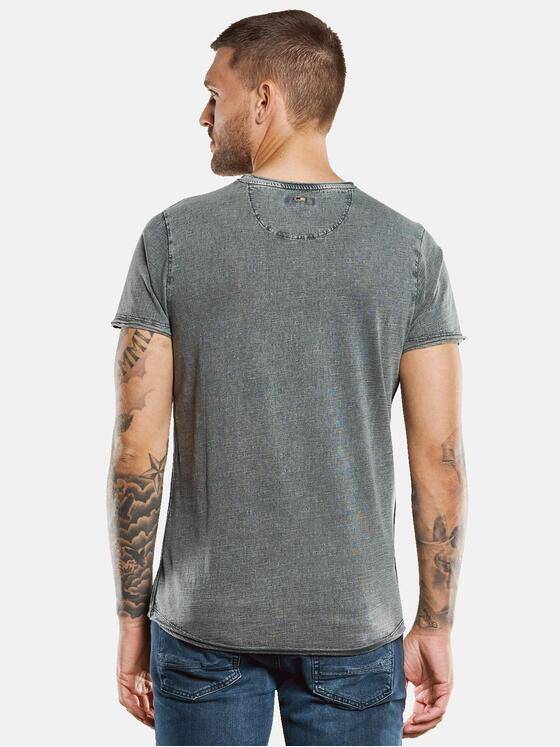 emilio adani Herren T-Shirt mit Print Türkis 33419