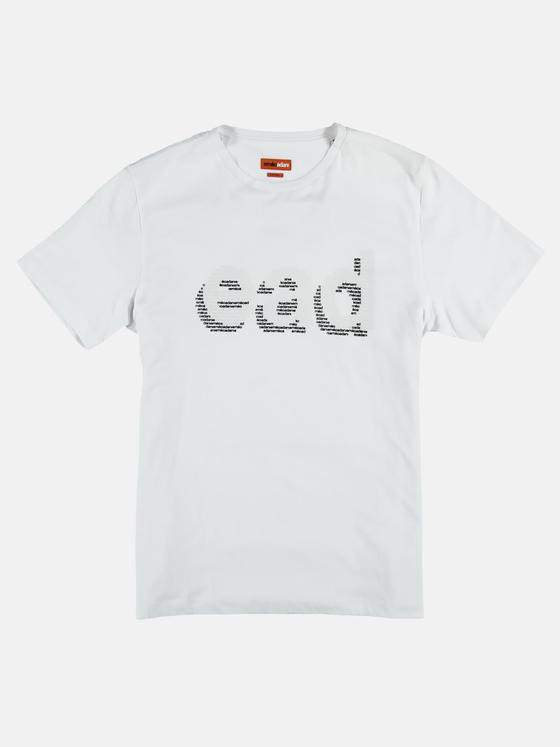 emilio adani Herren Rundhals T-Shirt Weiß 26252