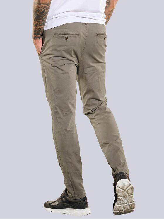 emilio adani Herren Chino mit Gummibund Weiß 35255