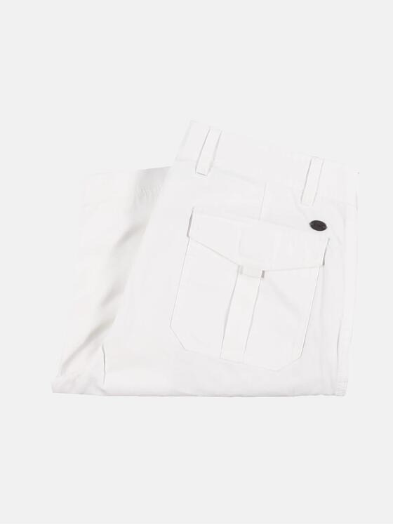 engbers Herren Bermuda mit aufwendigen Steppnähten Reinweiss 29823