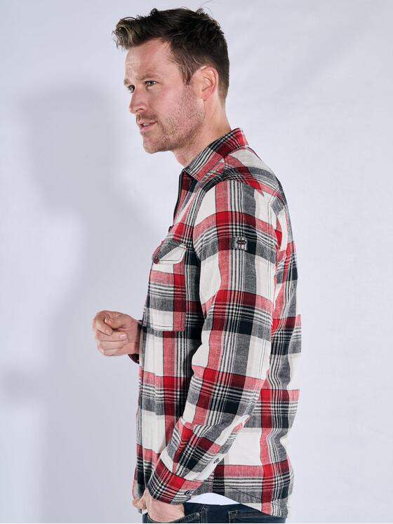 engbers Herren Overshirt kariert Rot 38229