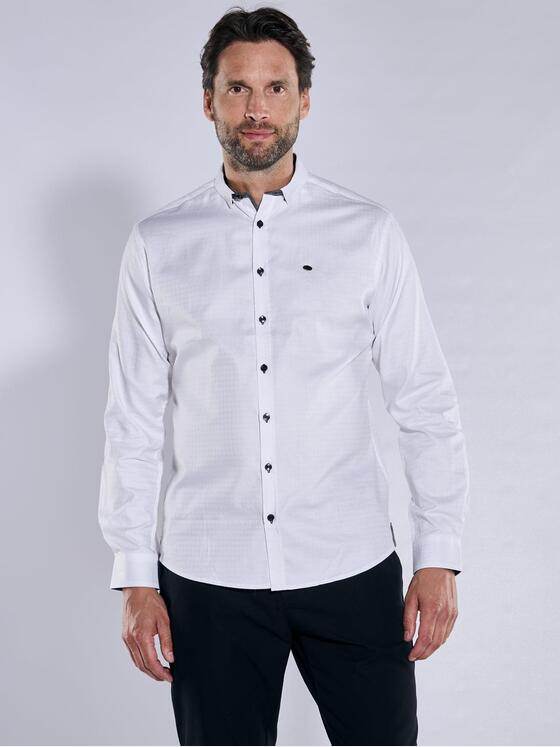 engbers Herren Langarm-Hemd strukturiert Reinweiss 38177