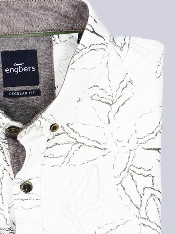 engbers Herren Langarm-Hemd gemustert Hellgruen 38487