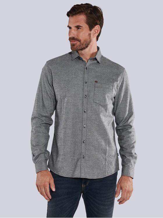 engbers Herren Langarm-Hemd regular Grau 35801