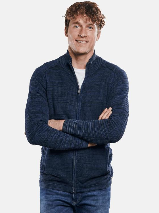 engbers Herren Modische Stehkragenjacke mit harmonischer Zweifarbigkeit Saphirblau 30984