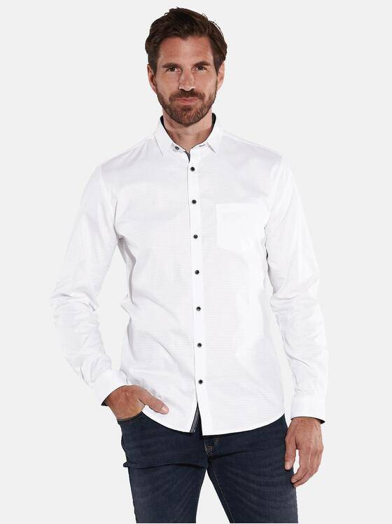 engbers Herren Langarm-Hemd uni Weiß 35797