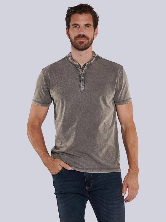 engbers Herren Henley-Shirt uni Braun 36154