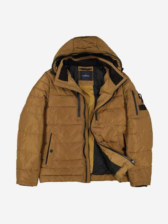 engbers Herren Steppjacke mit abnehmbarer Kapuze Safrangelb 37456