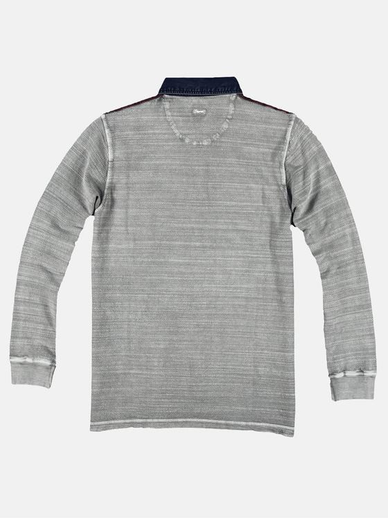 engbers Herren Poloshirt langarm Mausgrau 29232