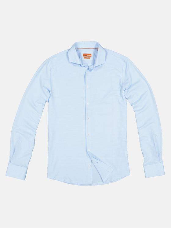 emilio adani Herren Langarm-Hemd "My Favorite" Jersey Blau 32629