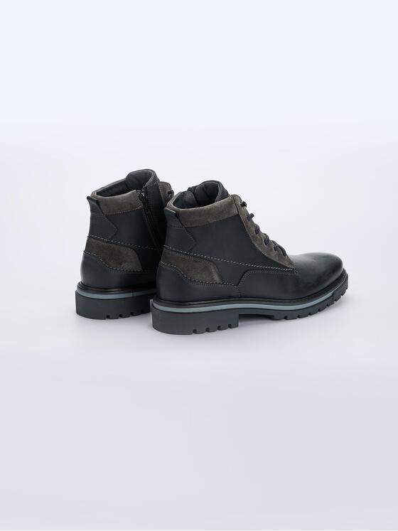engbers Herren Boots aus Leder Schwarz 37768