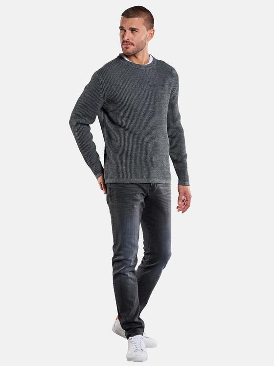 emilio adani Herren Pullover strukturiert Grau 34123
